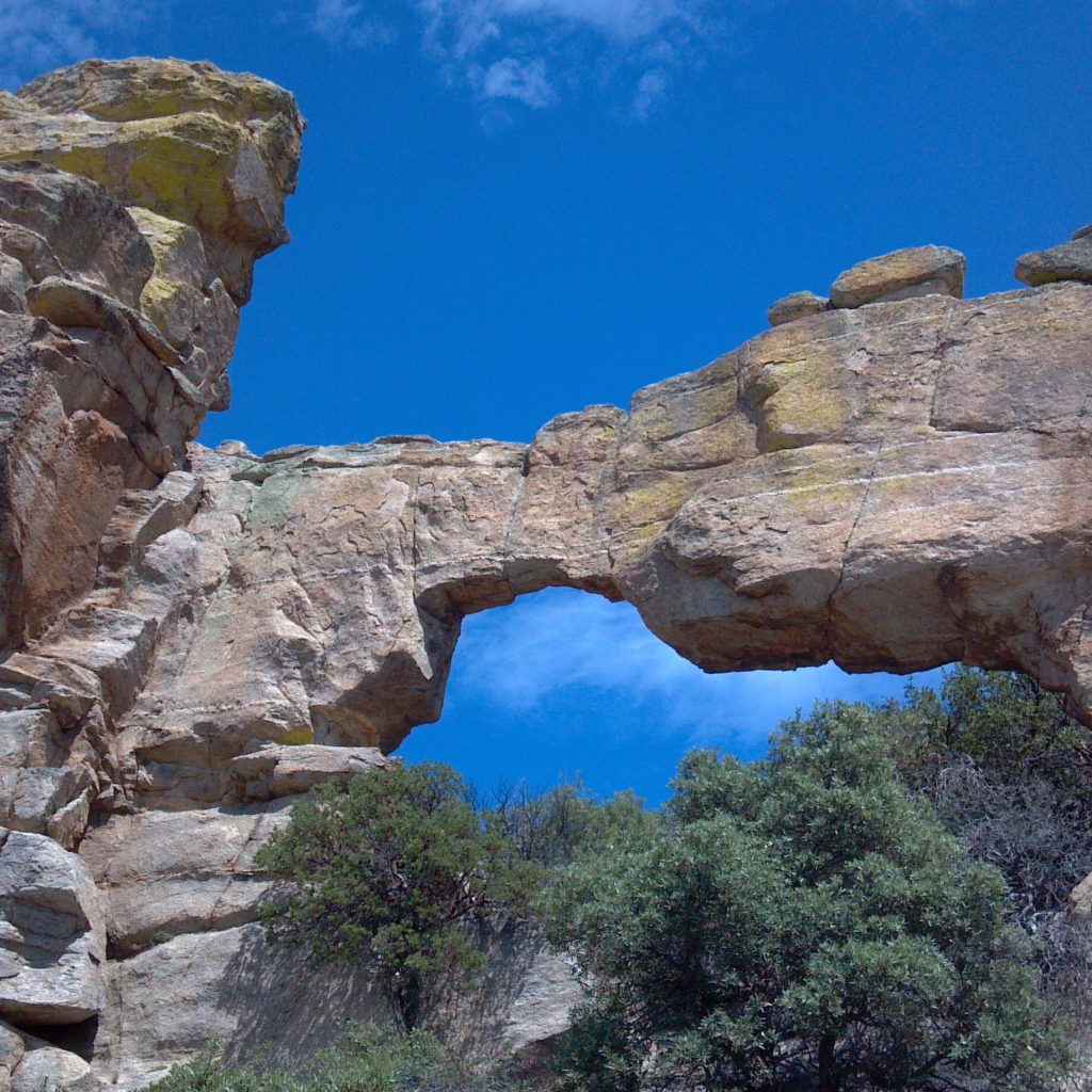 A rock window sculpted by wind on Mt. Lemmon